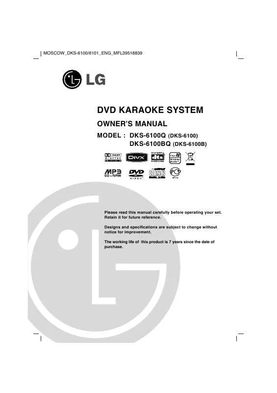 Mode d'emploi LG DKS-6100