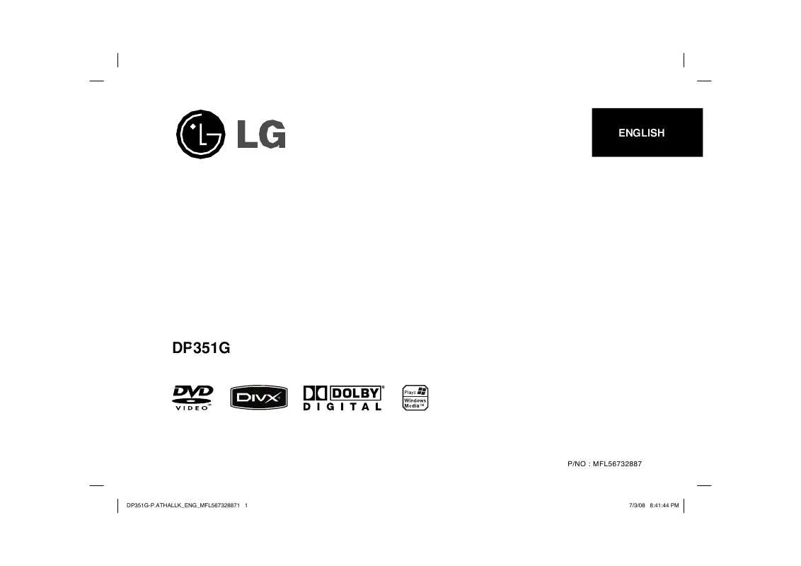 Mode d'emploi LG DP351G