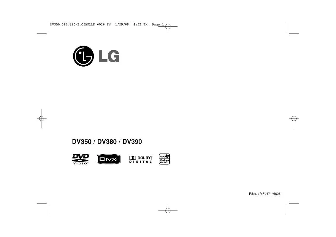 Mode d'emploi LG DV380