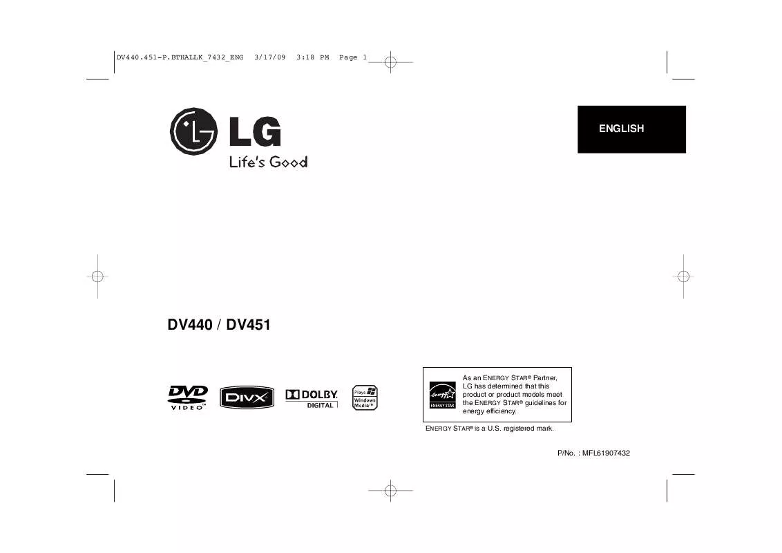 Mode d'emploi LG DV-441