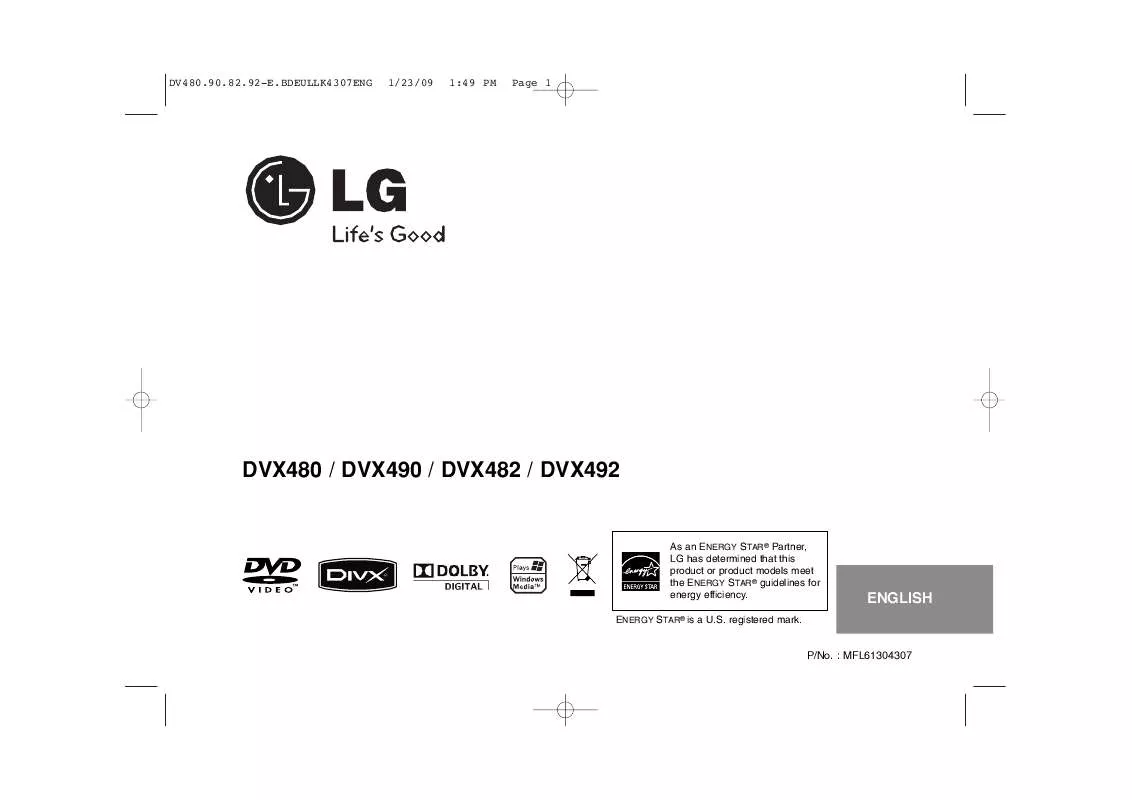 Mode d'emploi LG DVX-482