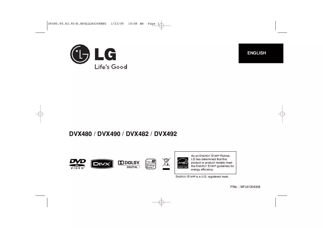 Mode d'emploi LG DVX-490