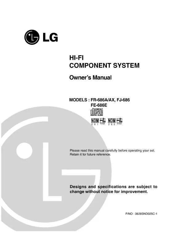 Mode d'emploi LG FJ-686