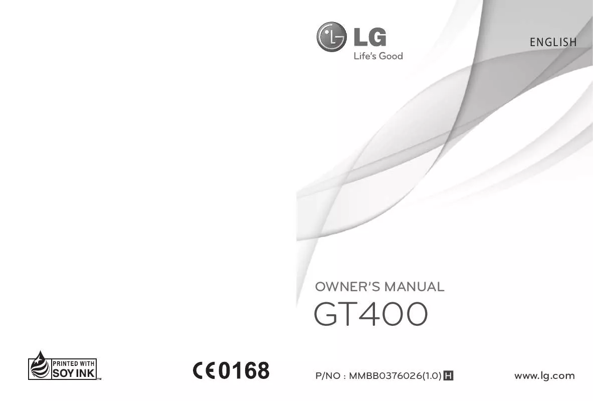 Mode d'emploi LG GT400