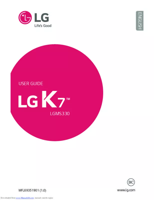 Mode d'emploi LG K7