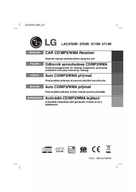 Mode d'emploi LG LAC-3700R