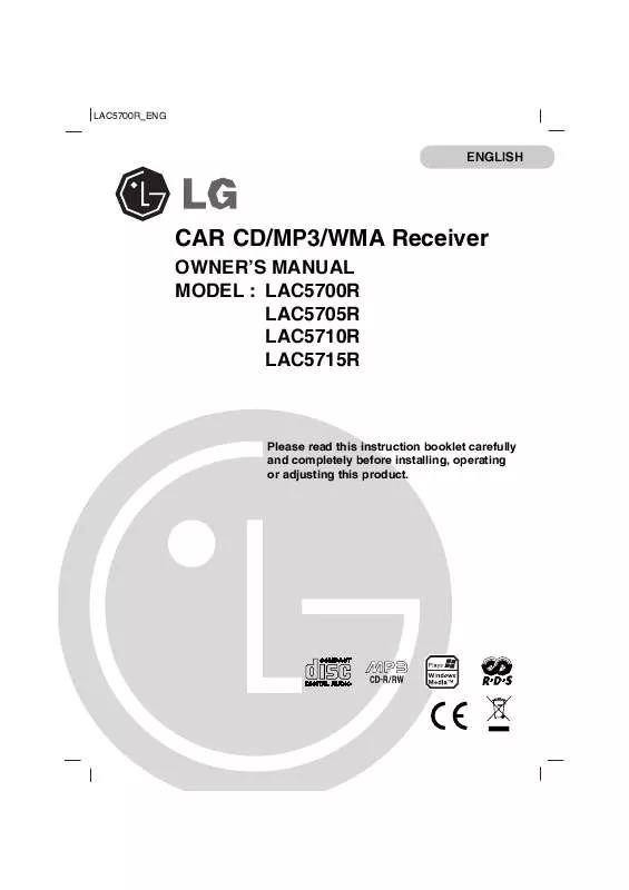 Mode d'emploi LG LAC-5700R