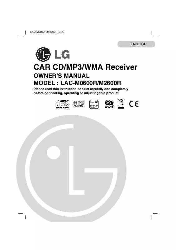 Mode d'emploi LG LAC-M2600R
