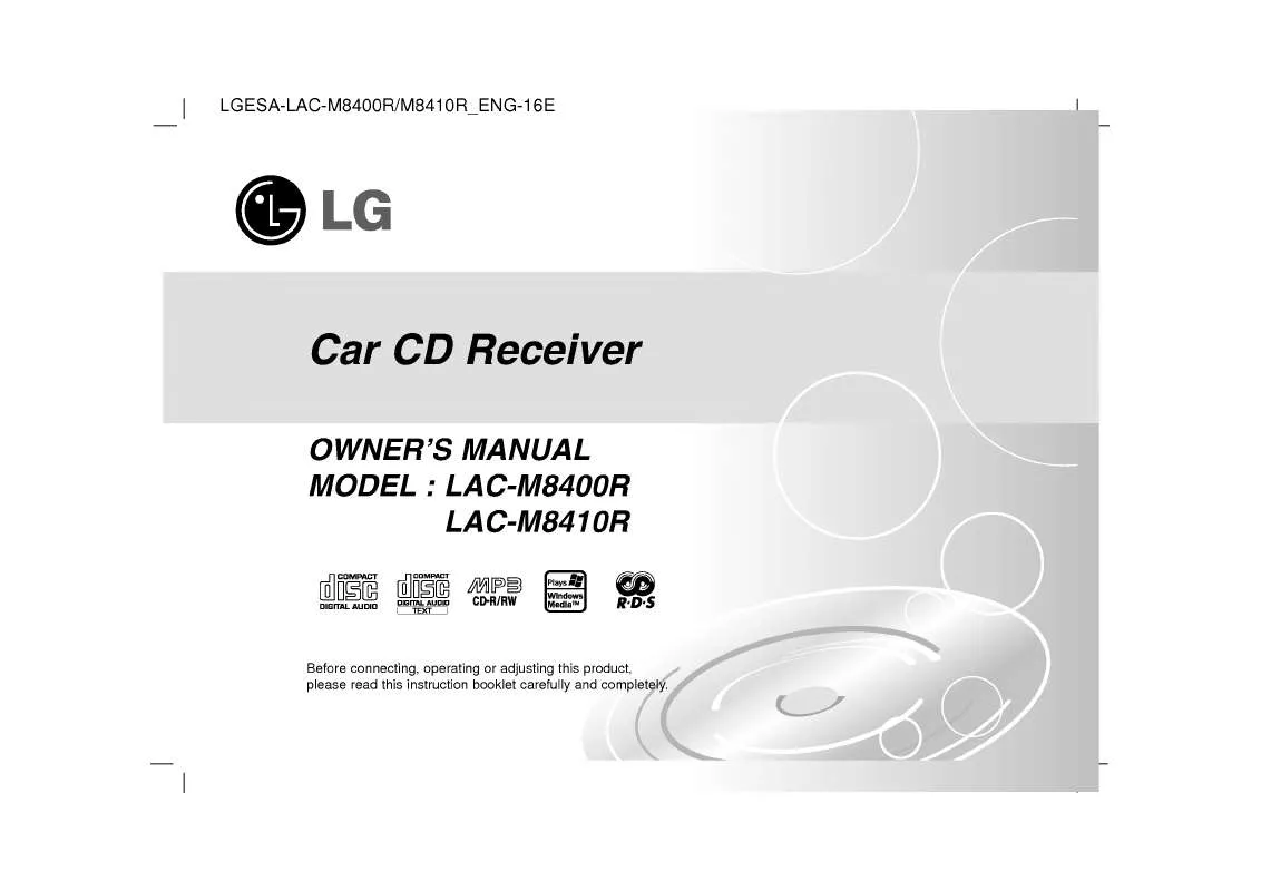 Mode d'emploi LG LAC-M8400R