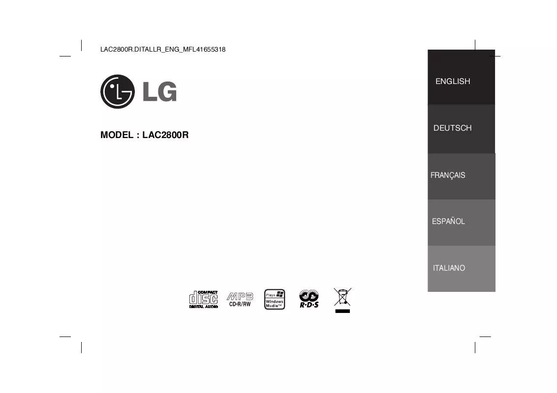 Mode d'emploi LG LAC2800R