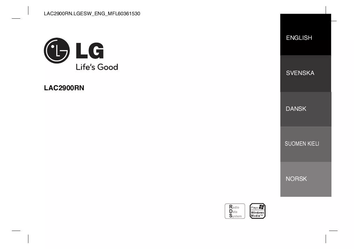 Mode d'emploi LG LAC2900RN