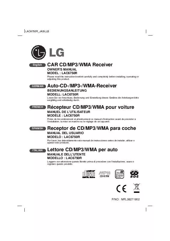Mode d'emploi LG LAC-6750R