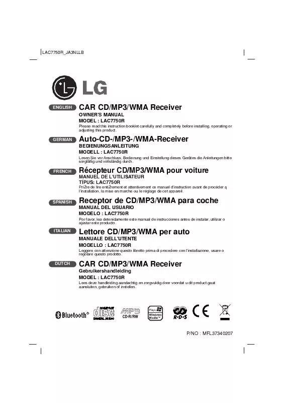 Mode d'emploi LG LAC-7750R