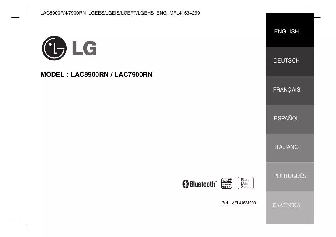 Mode d'emploi LG LAC8900RN