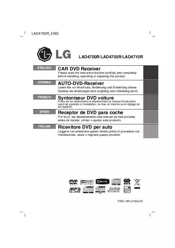 Mode d'emploi LG LAD-4700R