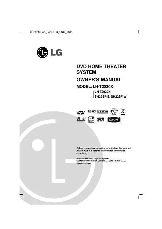 Mode d'emploi LG LH-T2020X