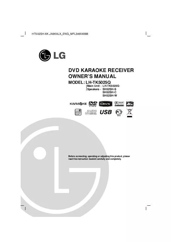 Mode d'emploi LG LH-TK5035KZ