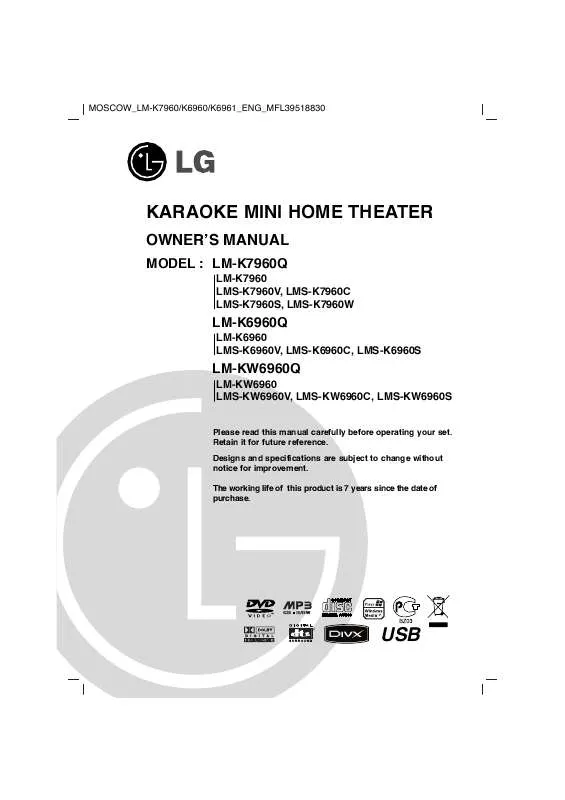 Mode d'emploi LG LM-K6960Q