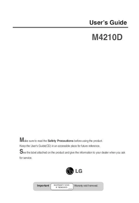Mode d'emploi LG M4210D