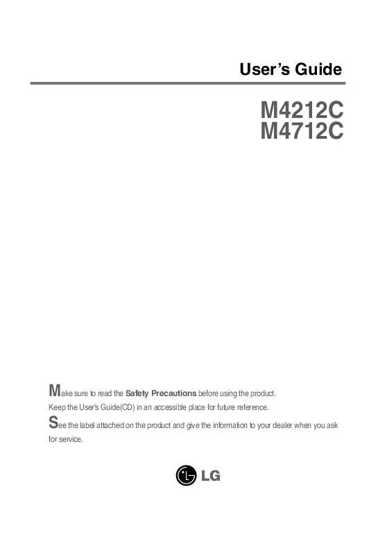 Mode d'emploi LG M4212C