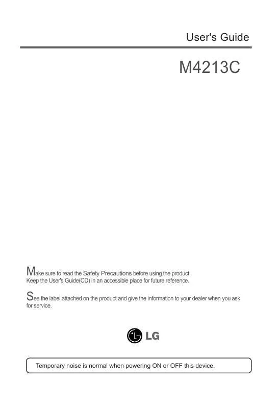 Mode d'emploi LG M4213CCBA