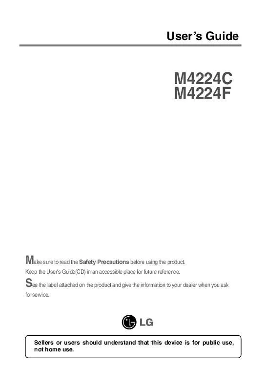 Mode d'emploi LG M4224F