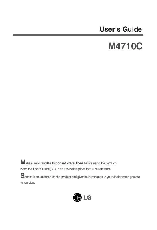 Mode d'emploi LG M4710C
