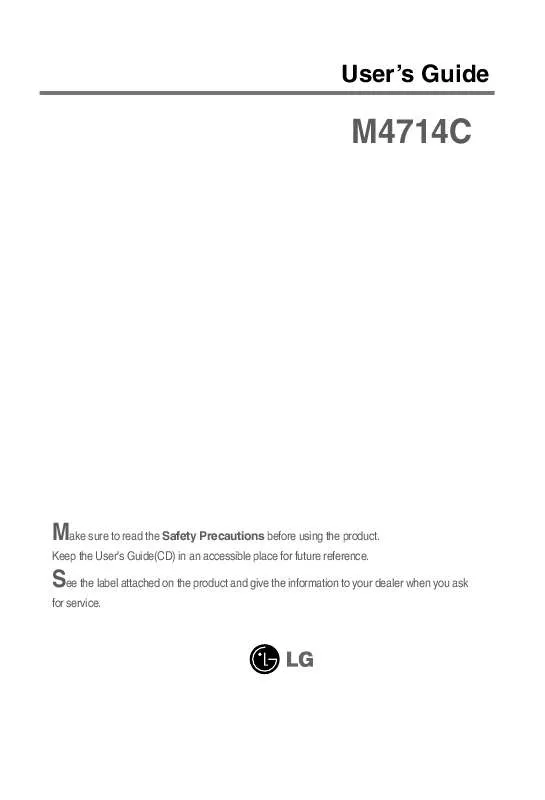 Mode d'emploi LG M4714C-BA