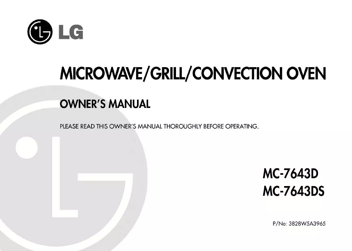 Mode d'emploi LG MC-7643DS