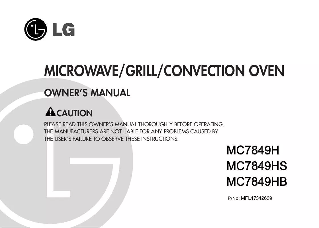 Mode d'emploi LG MC7849H