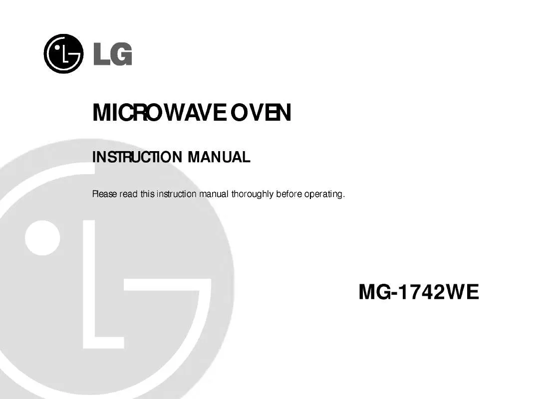 Mode d'emploi LG MG-1742WE