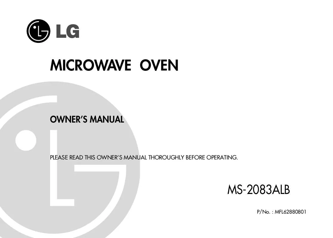 Mode d'emploi LG MS-2083-ALB