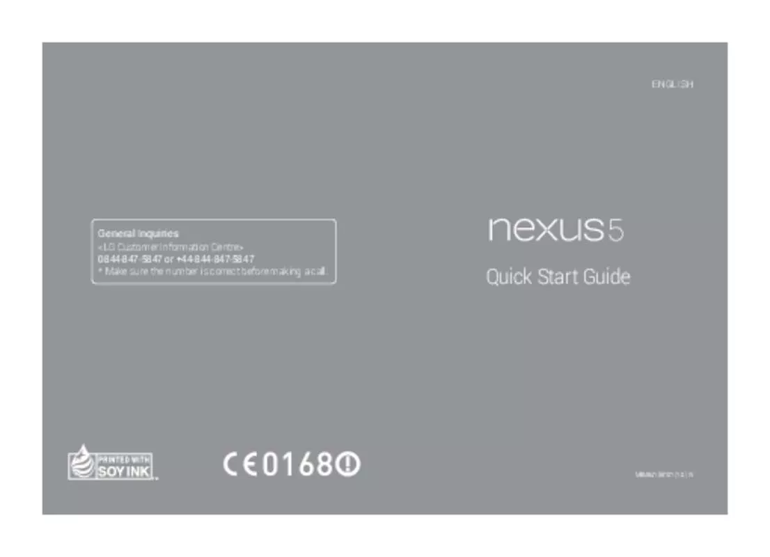 Mode d'emploi LG NEXUS 5X
