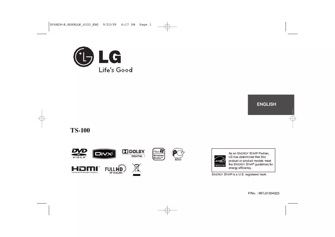 Mode d'emploi LG TS-100