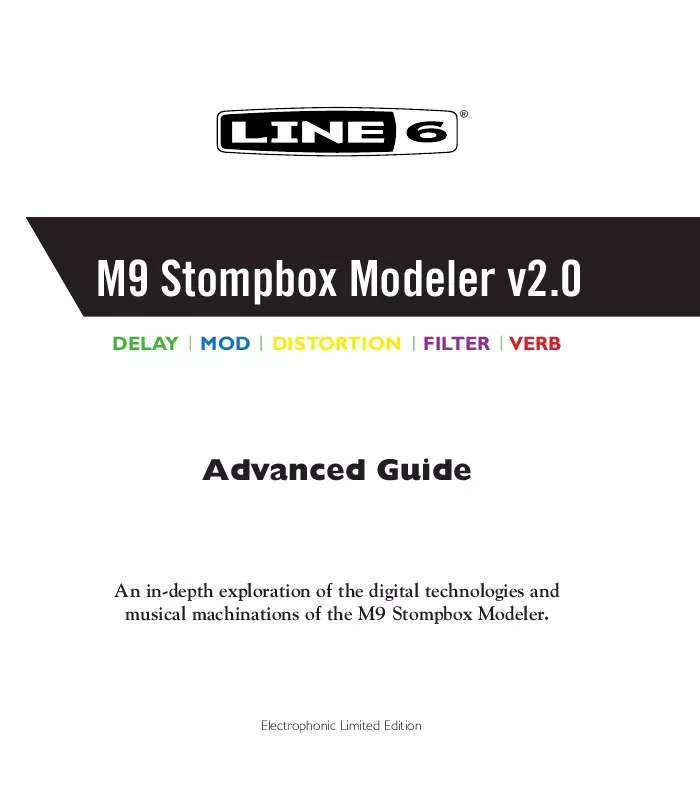 Mode d'emploi LINE 6 M9 STOMPBOX MODELER V2.0