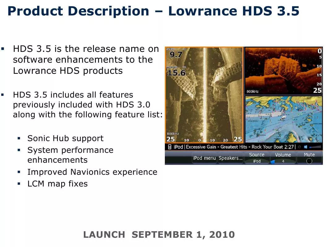 Mode d'emploi LOWRANCE HDS 3.5