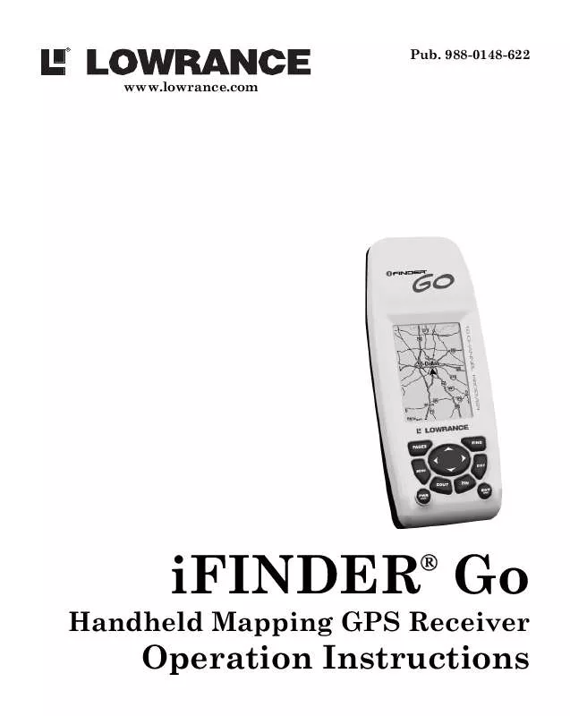 Mode d'emploi LOWRANCE IFINDER GO