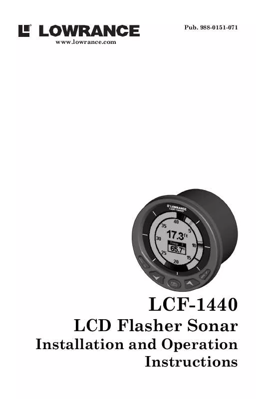 Mode d'emploi LOWRANCE LCF-1440