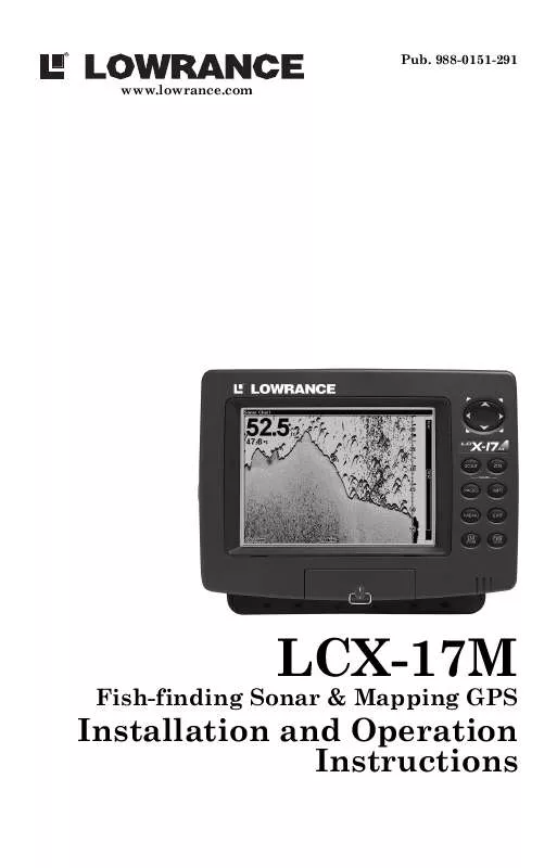 Mode d'emploi LOWRANCE LCX-17M