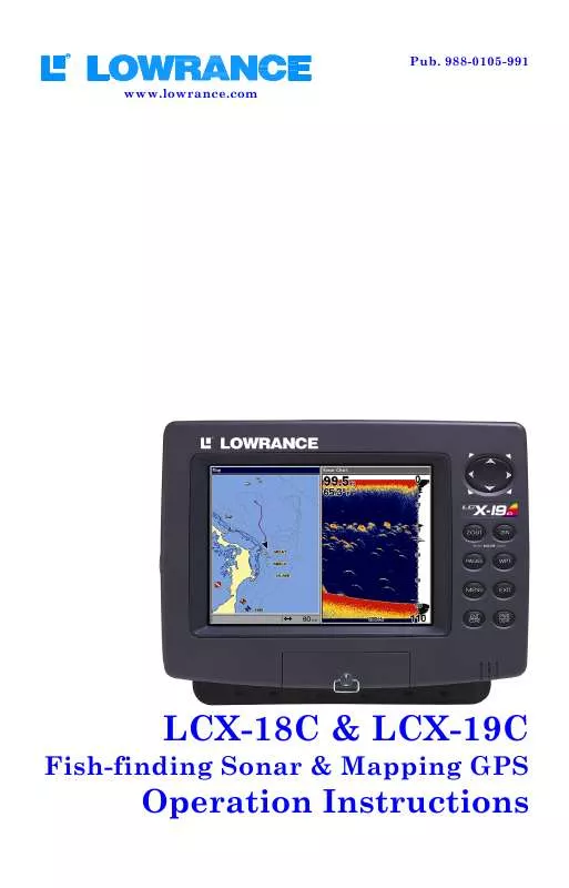 Mode d'emploi LOWRANCE LCX-18C