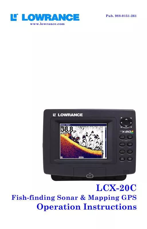 Mode d'emploi LOWRANCE LCX-20C