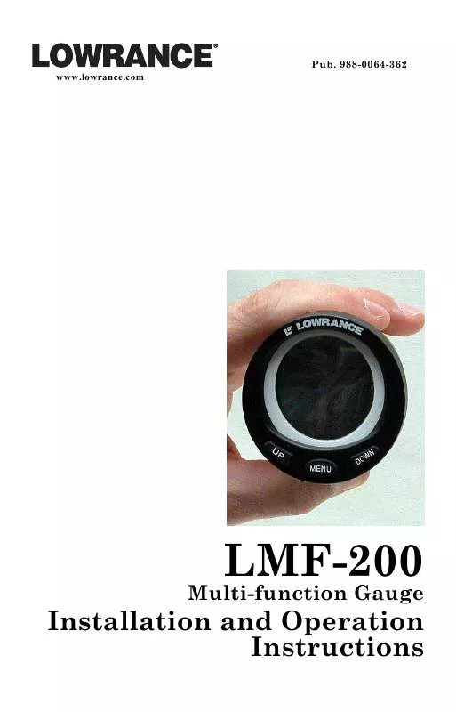 Mode d'emploi LOWRANCE LMF-200