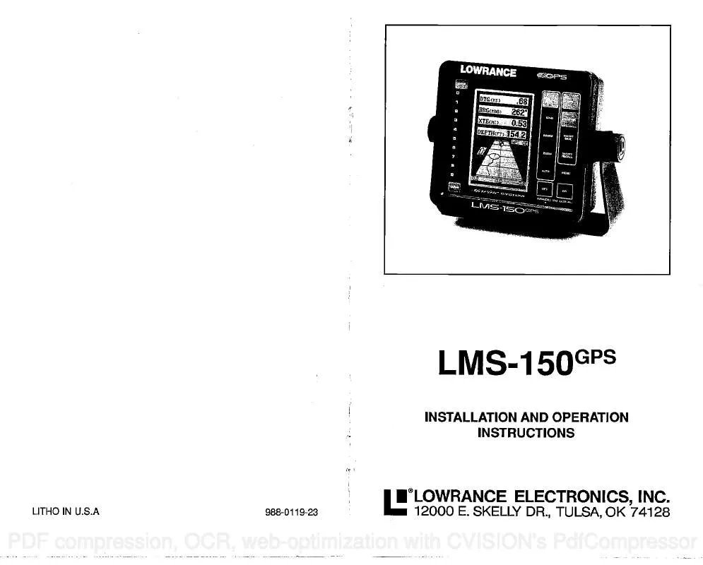 Mode d'emploi LOWRANCE LMS-150 GPS