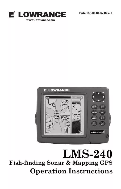 Mode d'emploi LOWRANCE LMS-240
