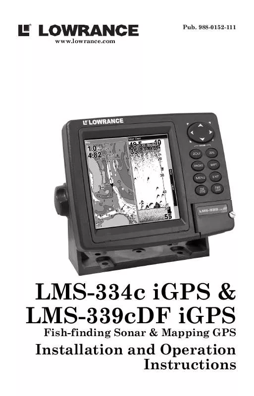 Mode d'emploi LOWRANCE LMS-334C IGPS