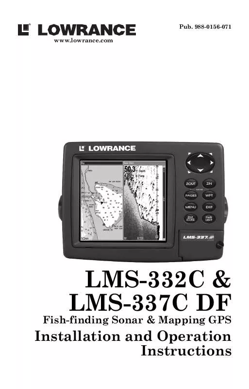 Mode d'emploi LOWRANCE LMS-337CDF