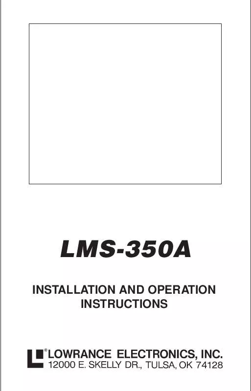 Mode d'emploi LOWRANCE LMS-350A