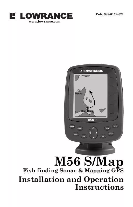 Mode d'emploi LOWRANCE M56I S-MAP