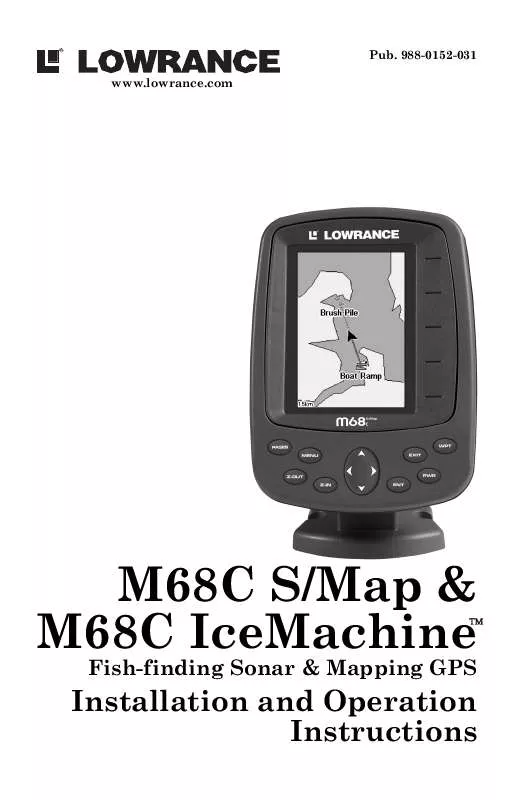 Mode d'emploi LOWRANCE M68C ICEMACHINE