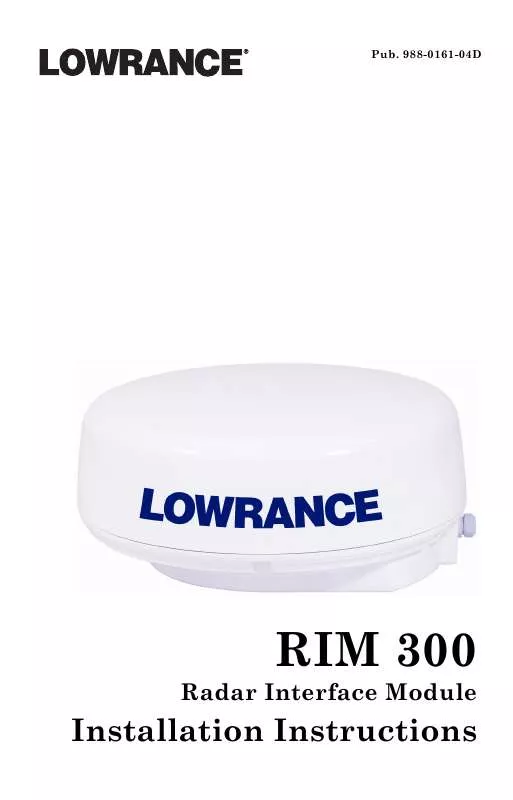 Mode d'emploi LOWRANCE RIM 300